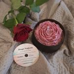 Bougie artisanale parfumée à la rose - Aur'Bougie