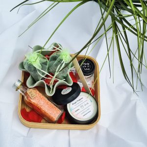 Panier Cocooning : Bougie artisanale parfumée vanille - Aur'Bougie